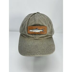 Reef Riders Tarpon Patch Hat - Brown/Grey Canvas - Adjustable Snapback